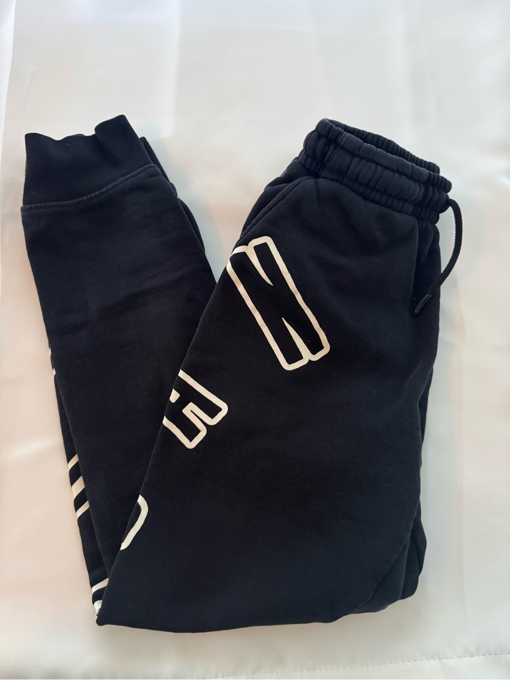 Jordan Black Jogger Pants with White Logo Accents